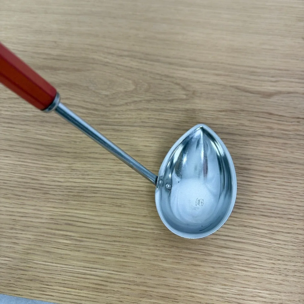 Corona Quality‎ Stainless Steel Ladle Red Handle Kitchen Utensil Serving